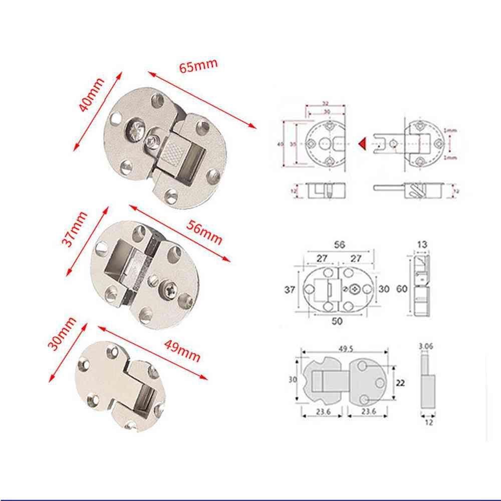 2Pcs Hidden Hinge Folding Hinges Self-Supporting 90 degrees Invisible Cabinet Door Flap Adjustable Zinc Alloy Furniture Hardware