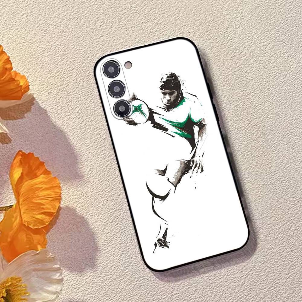 Abstract figure Soccer Support Phone Case For Samsung Galaxy A73,A72,A71,A70,A53,A52,A51,Soft Silicone Black Cover