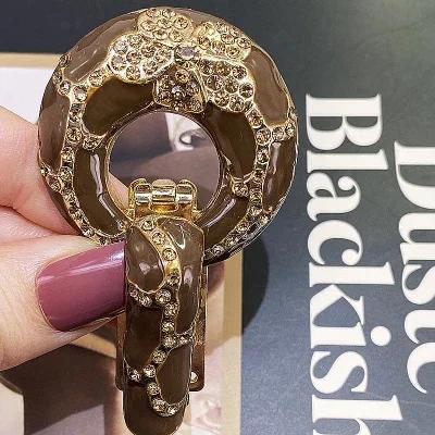 1pcs Rhinestone Buckle For Mink Or Fur Coat Metal Decorative Buckles DIY Cardigan Clip for Cardigans Sweaters Brooch Pins