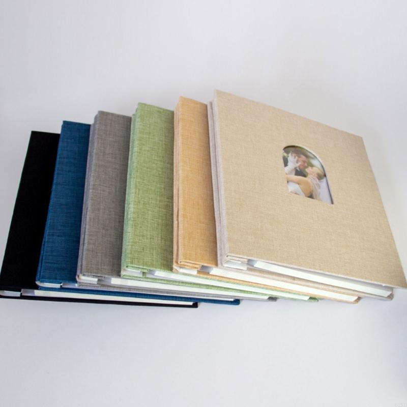 62KD Arch Design Photo Album With 40 Pockets Thick Cardboards Pages Writing Space