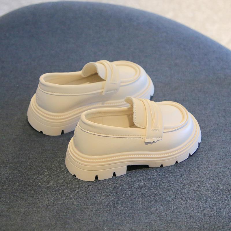

Kids School Leather Shoes New Children s Causal Loafers Spring Autumn Black Beige Fashion Girls Mary Jane Shoes Thick Soled 24