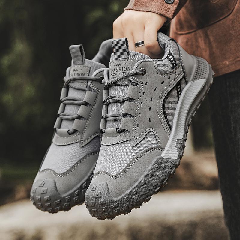 Oulylan Outdoor Anti Slip Wear-Resistant Lightweight Walking Shoes Men's Hiking Shoes Construction Site Sports Shoes