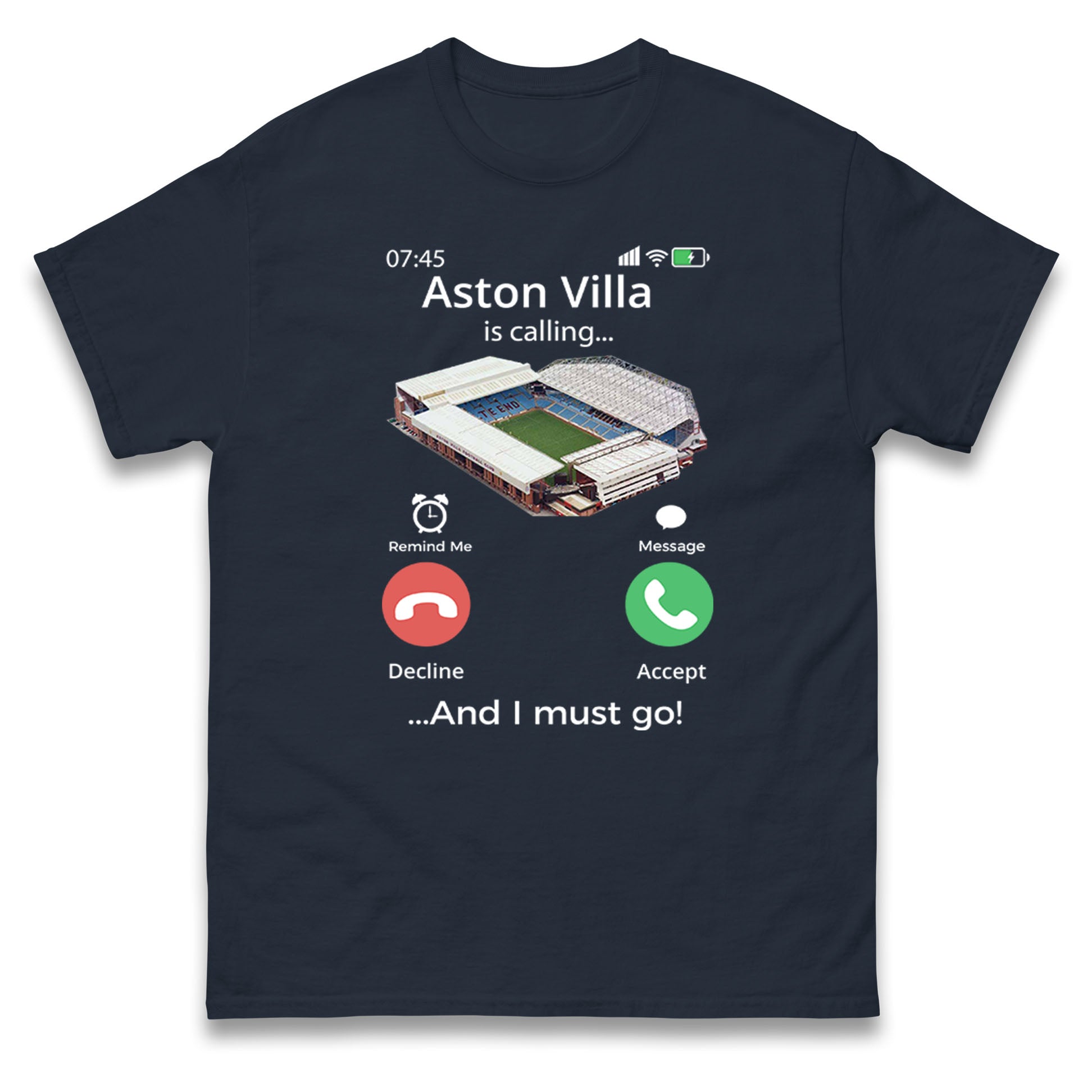 

Унисекс Футболка Aston Villa Мужская Женские Топы Футболки Aston Villa Зовет Топ 2XL