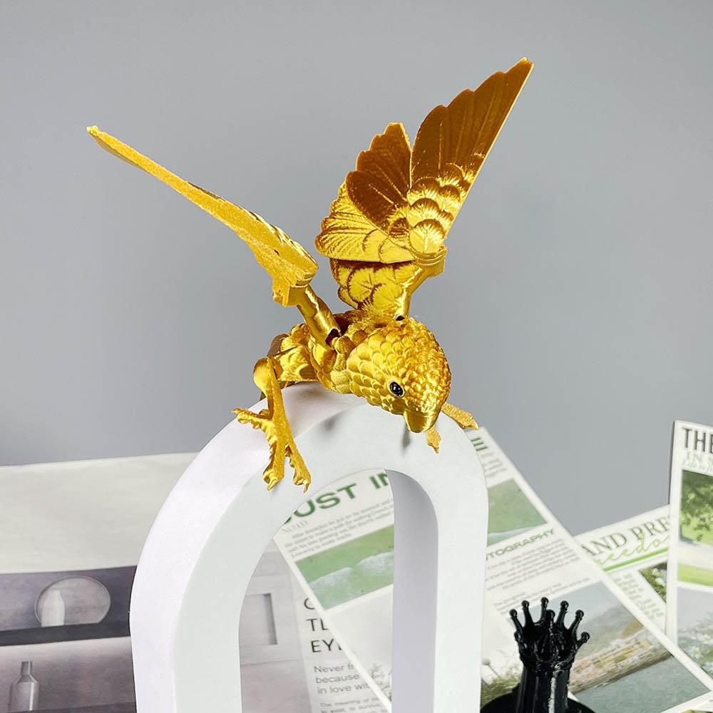 New 3D Printing Tail Joints Movable Parrot Modelling Toys Home Office Desktop Decoration Creative Gift Simulation Parrot