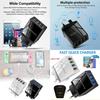 Colorful 4 Usb Phone Charger 3a Tablet Travel Charger Eu Plug Charging Head