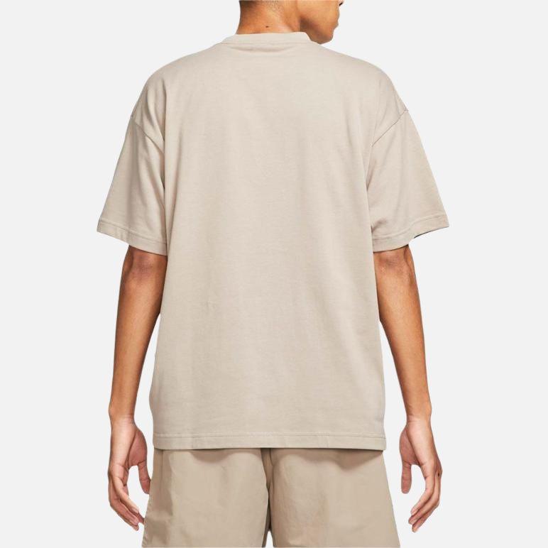 Nike Solid Color Crew Neck Pullover Short Sleeve T-Shirt Men Tops Beige CV0559-245