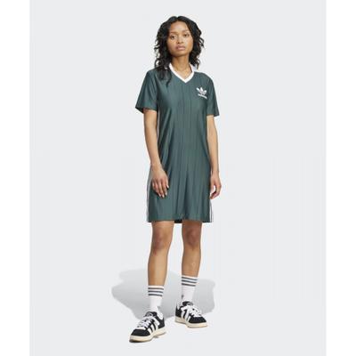 3s Pinstripe Dress   Green Ix5507