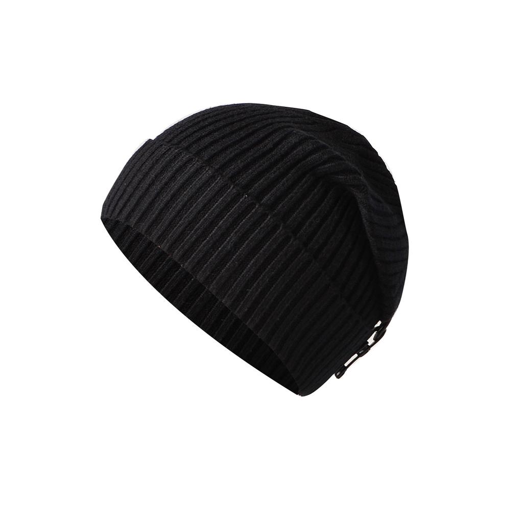 Men's Knitted Hat Skiing Hat Solid Color Warm Hat Pullover Hat Shopping Hat
