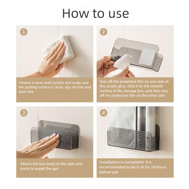 Klarer Kunststoff-Fernbedienungshalter Für Wandmontage Aufbewahrungs-Organizer Leicht Zu Reinigen Multifunktionale Box