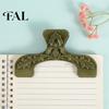 Book Page Holder for Reading Vintage Metal Holder, with Floral Pattern Design, Hands Free Rustic Desk Decor Readers Clip, Durable Zinc Alloy Spreader,