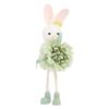 Cartoon Flower Rabbit Figurine Long Legs Easter Bunny Doll Easter Bunny Ornament  Holiday Decor