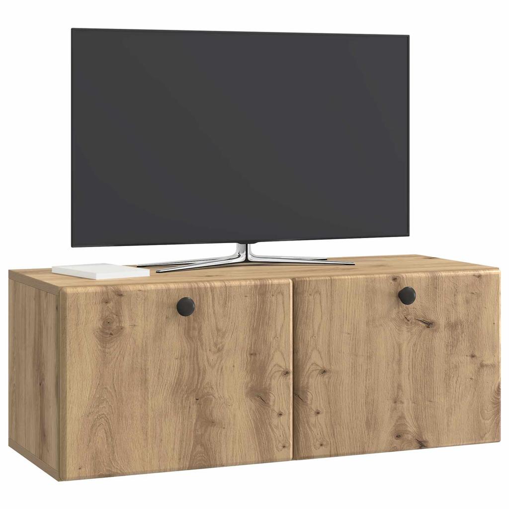 Wall Mounted TV Cabinet 78.5 x 31 x 30 cm Artisan Oak