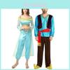 Unisex Halloween Aladdin Kostüm Für Bühnenauftritt Nahöstliches Paar Outfit