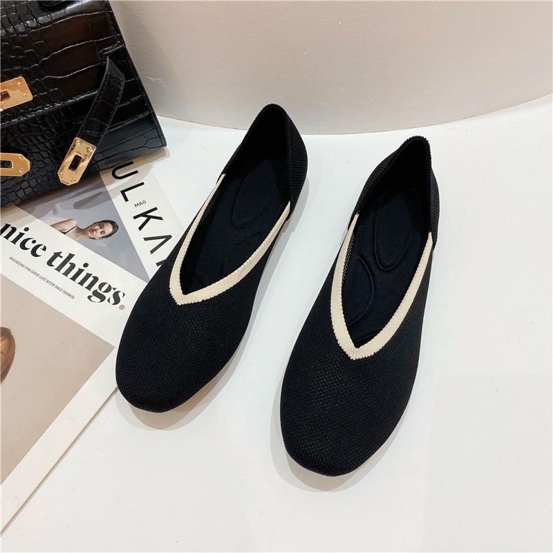 Women's board shoes flat shoes super cute sweet cute cat and dog color fashion with round head shallow mouth tide shoes