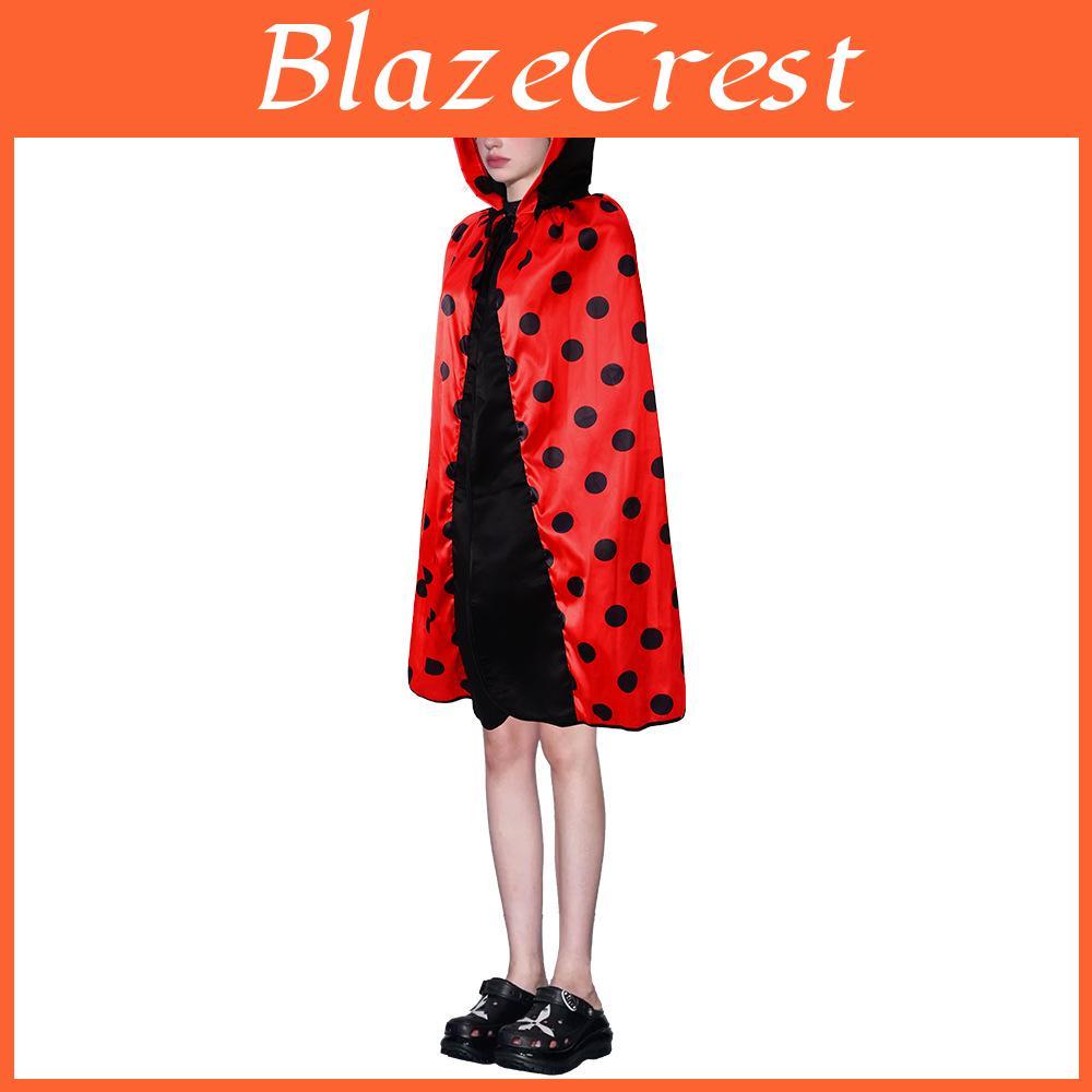 Game Theme Adult Ladybug Cape Cosplay Costume With Polyester Fabric For Halloween Parties