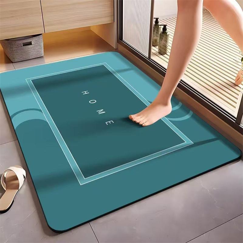 Fast Drying Diatomite Bath Mat Bathroom Foot Mat Bathroom Toilet Absorbent Quick Dry Non Slip Easy Clean Home Decor