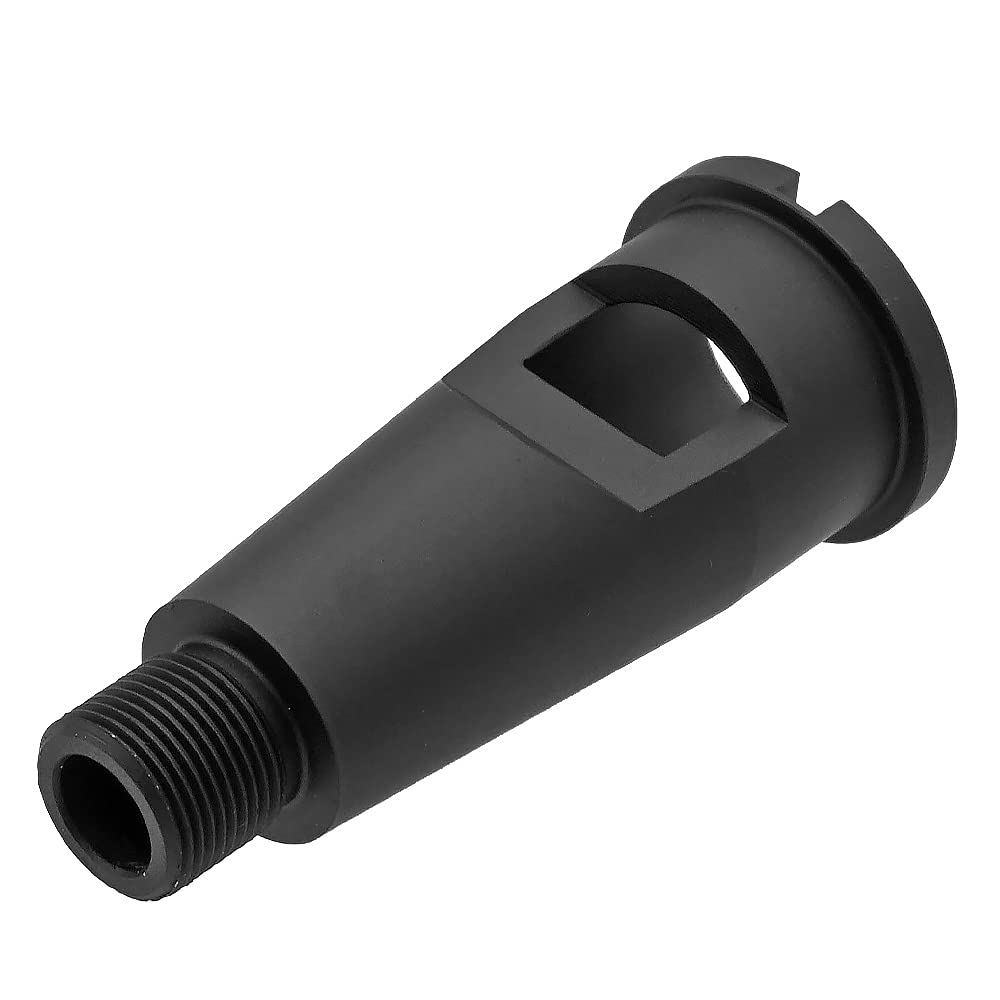 Ryohin Buhin Standard Electric Gun/WA GBB M4 Compatible Outer Barrel & Extension Barrel Set, 14mm, CCW Thread, Metal - Black