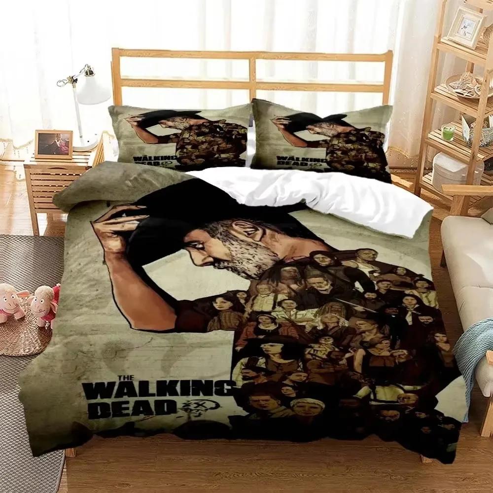 Horror Die Walking Dead Printed Bedding Set Luxury Queen Bedding Set Soft And Comfortable Bedding Set For Boy