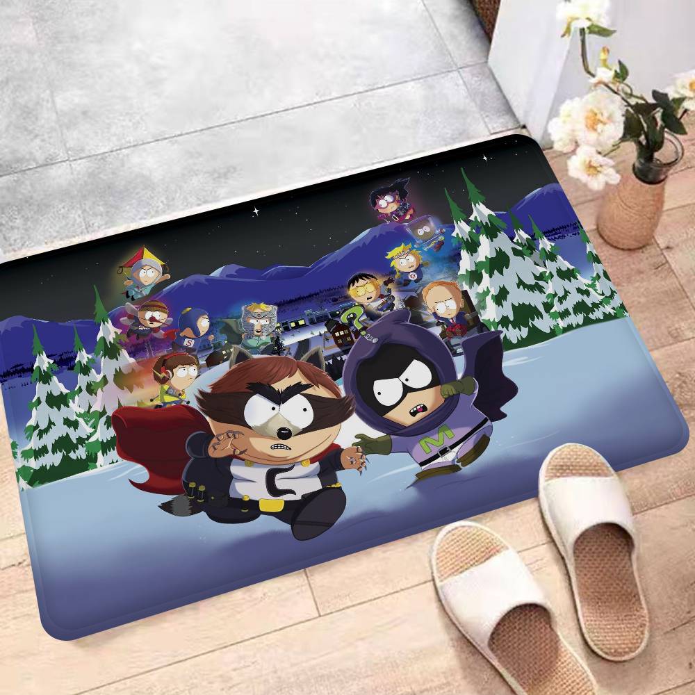 Cartoon-SouthparkS Floor Mat INS Style Soft Bedroom Floor House Laundry Room Mat Anti-skid Household Carpets