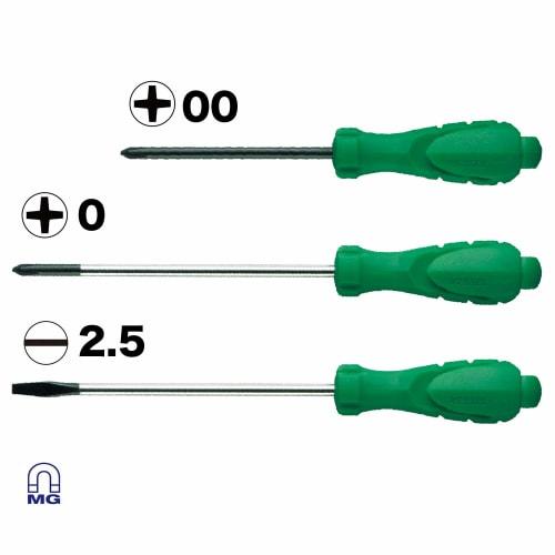 VESSEL Precision Screwdriver Set Sepadora 3 Piece Set (+00ÁE0 /+0ÁE5 /-2.5ÁE5) 593PS