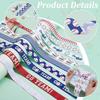 PH PandaHall 8 Rolls Baseball Ribbons 20 Yards Sports Ball Printed Ribbon White Blue Red Grosgrain Baseball Ribbon Craft Fabric Ribbons for Sports