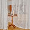 INS Pastoral French Lace Sheer Curtains for Living Room Bedroom Window White Tulle Curtains Curtain Drapes Home Decor Rideaux