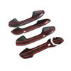 For Kia Seltos Carbon Chrome Car Side Door Handle Decoration Cover Trim Exterior Styling Frame    2022