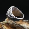 Spiral Pattern Ring for Men Women 316L Stainless Steel Punk Biker Unisex Fashion Jewelry Gift