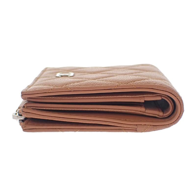 Chanel AP3388 Coin Case Camel Grain Calfskin Leather Women