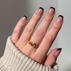 Hochwertige tragbare künstliche Nägel im Mandel-Nude-French-Stil – mittellange und lange Nagelspitzen