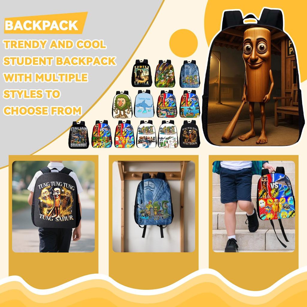 Cartoon Schoolbag Lightweight Back To School Supplies Schoolbag Laptop Backpack Large 15 Inch Backpack Small Backpack
