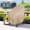 2PCS Outdoor Chair Protective Cover Oxford Cloth Chair Cover Khaki Waterproof Chair Covers 2-Pack Durable Outdoor Seat Protectors