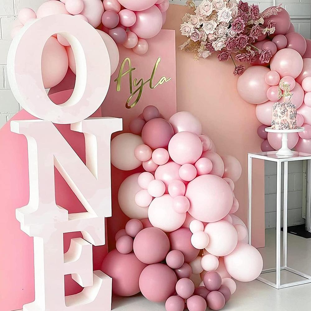 Pastel Pink Balloons Garland Baby Pink Balloon Arch Kit Birthday Party Baby Shower Gender Reveal Home Party Decoration Globos