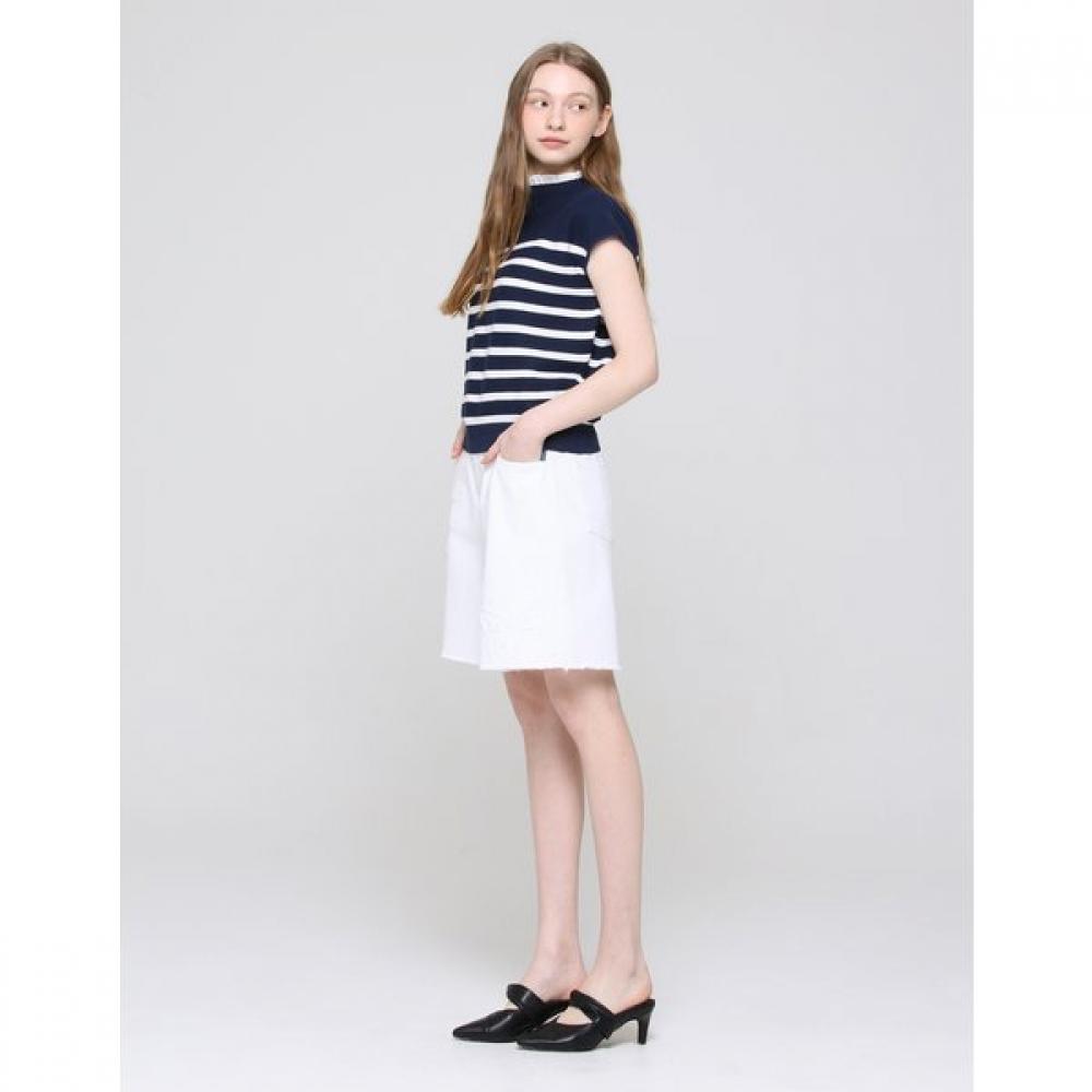 Son Jung Wan Women Frill Stripe Sleeveless Knit Zkn6262130