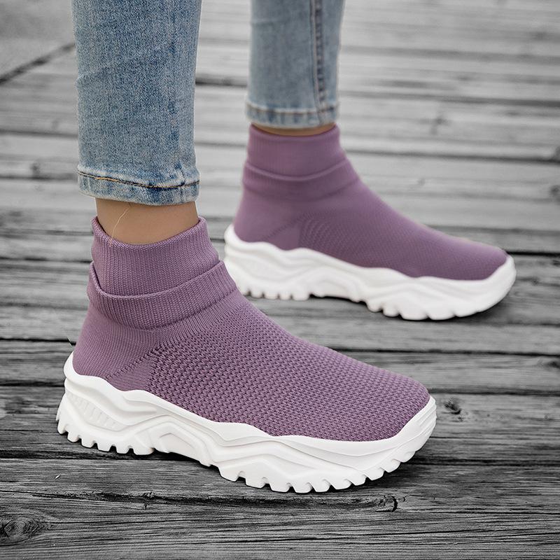 2025 new large size flying woven casual shoes men's hot-selling one-pedal light foot cover lazy shoes men's shoes spot