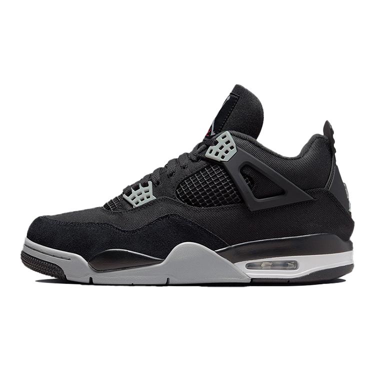 New Jordan 4 Retro Black Canvas GS DV0553-006