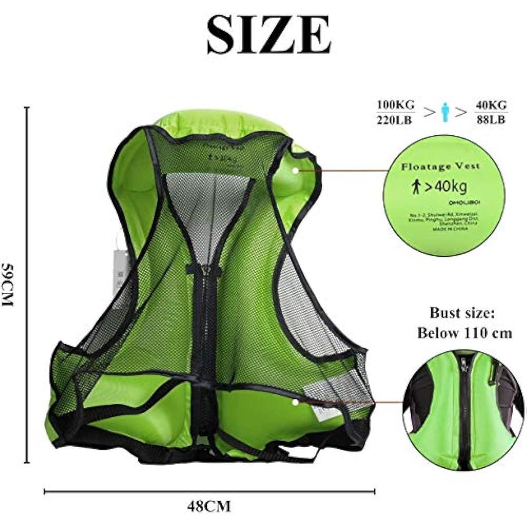 Šnorchlovací vesty Dospělí Nafukovací plovoucí bundy Lehký kajak Vztlaková vesta Přenosné Plavání Venkovní Vodní sporty (Vhodné pro 100-220 liber)