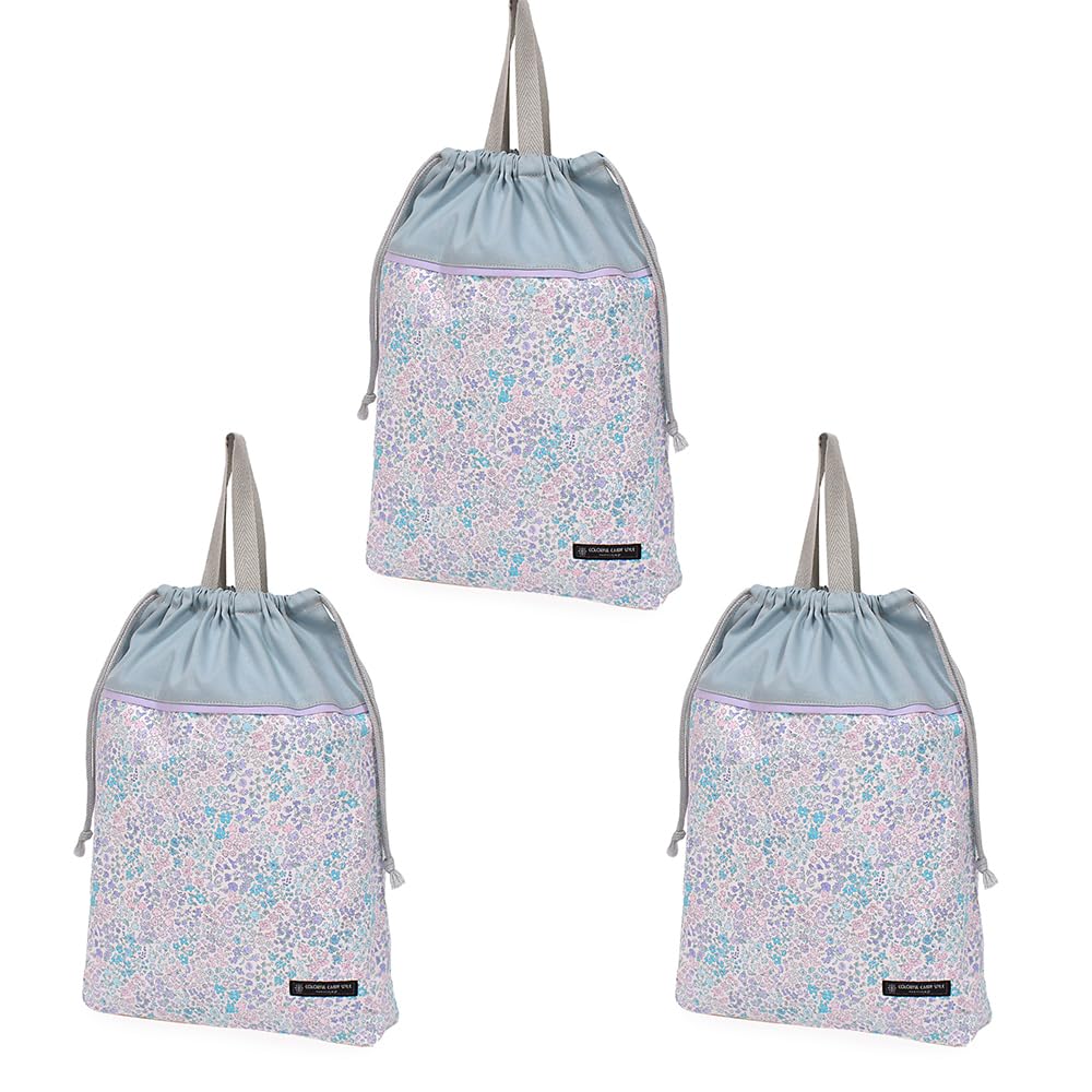 COLORFUL CANDY STYLE Large Drawstring Gym Clothes Bags Name with Handles and Floral Oasis Set of Cute for Gym Clothes Change of (with Tags) Gussets,