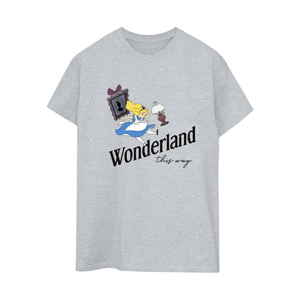 Disney Womens/Ladies Alice In Wonderland This Way Cotton Boyfriend T-Shirt
