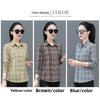 High-quality all-cotton plaid shirt for women, spring and autumn 2026 new fashion women's shirt, thin long-sleeved top