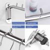 Steel Wall Mounted Clothes Hanger Rack Swing Arm Holder with 5 Hooks Heavy Duty Coat Hanger Rack for Closet Organization