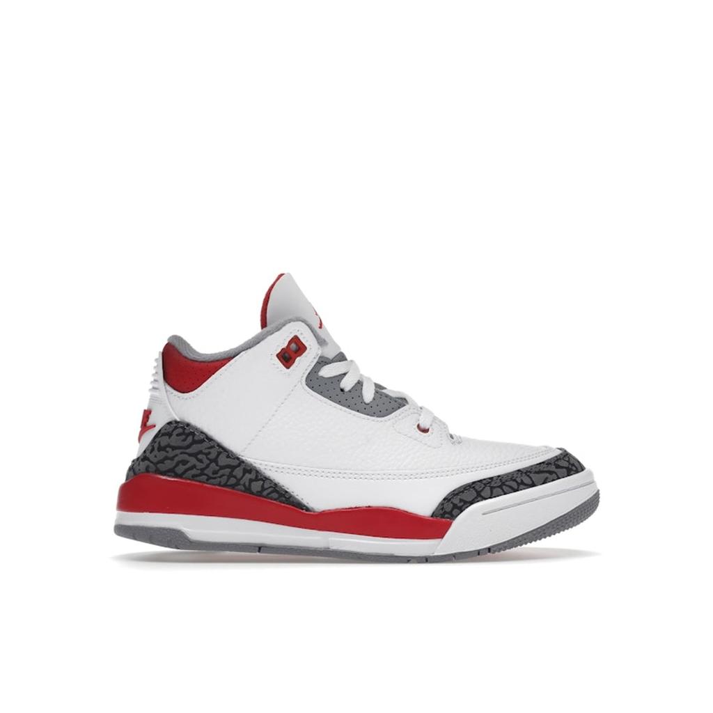 Air Jordan 3 Retro PS Fire Red 2022 Dětské tenisky Bílá Cementově šedá Černá DM0966-160
