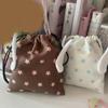 Drawstring Bag Plush Wing Cosmetic Bag Star Pattern Makeup Bag Portable Storage Bag Organizer Bag