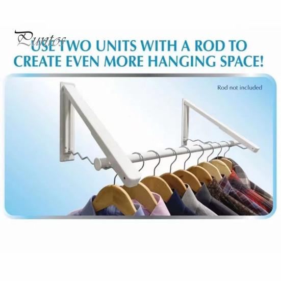 Folding Clothes Drying Rack Wall Mount Laundry Drying Hanger Wavy Design Space-Saving Easy Installation Clothes Rail for Bedroom Laundry Room