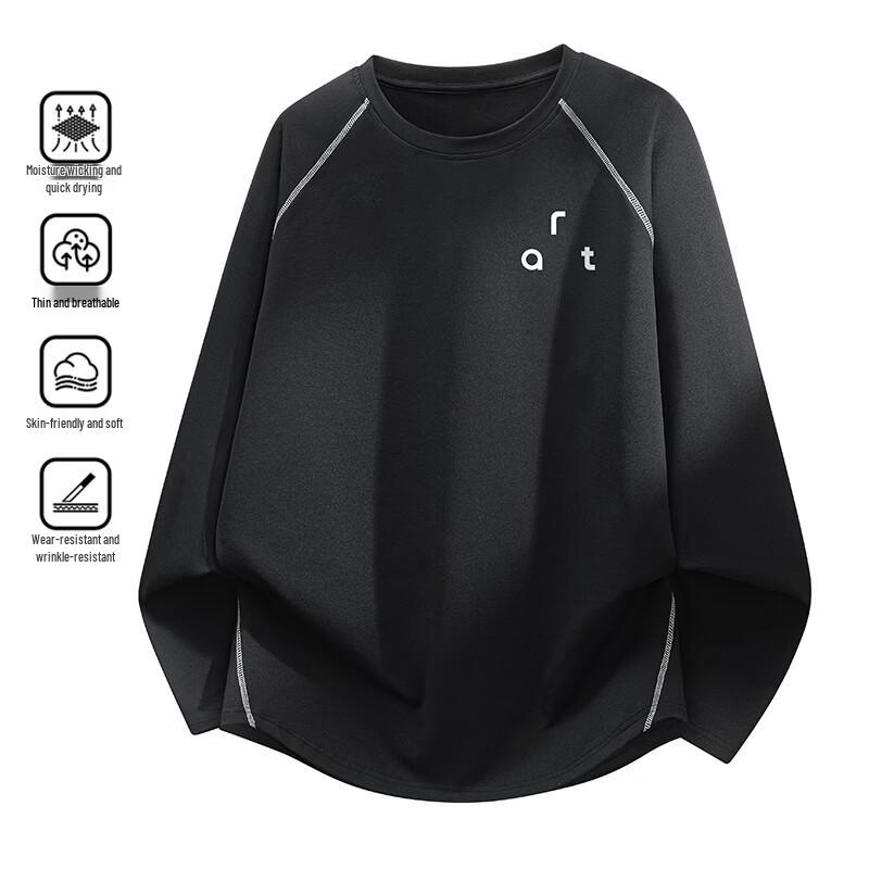 MEDE Men s American Trendy Color Block Long Sleeve T-Shirt 5XL