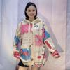 2024 Women's Retro Faux Mink Hoodie Sweater: Autumn/Winter Loose Fit, Lazy Style with Heavy Industry Hot Drilling