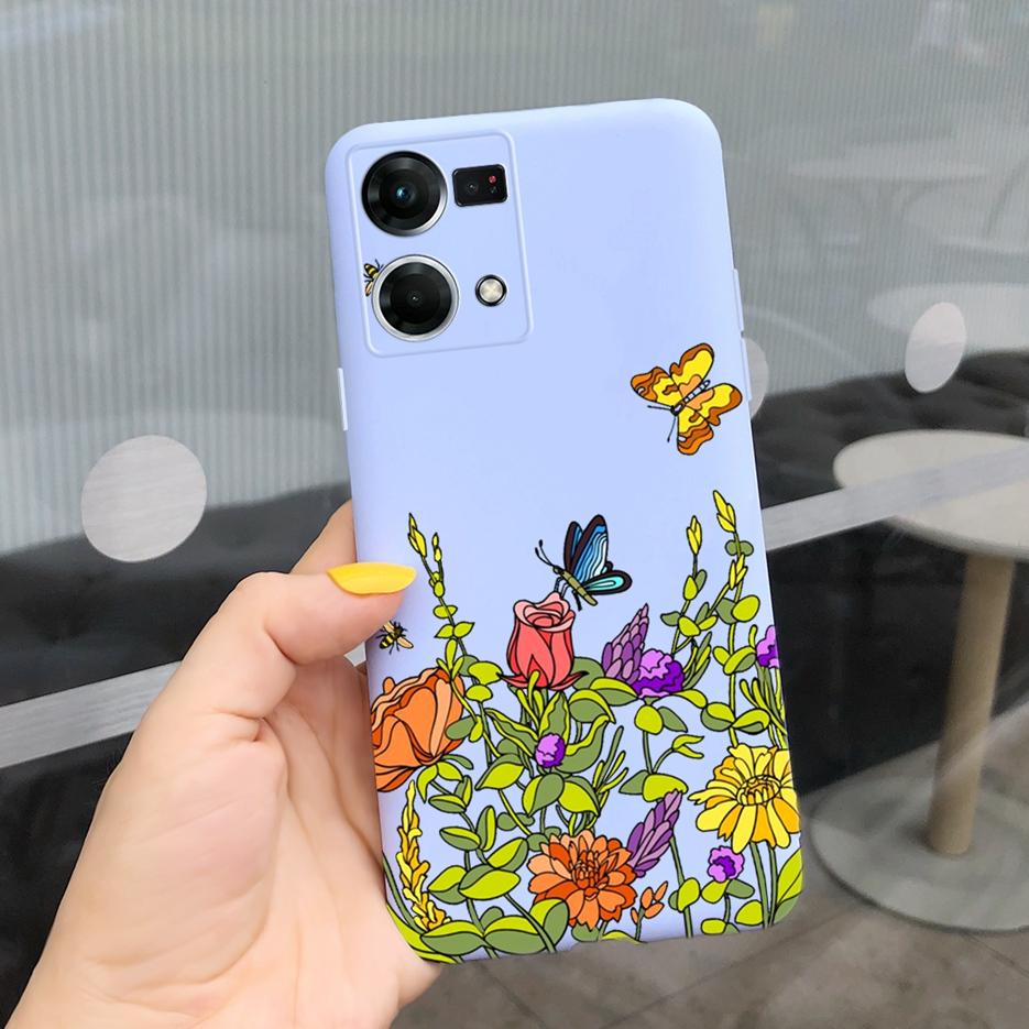 Für Oppo Reno7 4G Hülle CPH2363 Oppo F21 Pro 2022 Schöne Kunst Bemalte Abdeckung Weiche TPU Handyhülle Für Oppo Reno 7 F21 Pro Rückseite