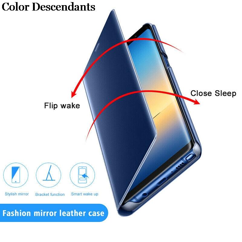 Coque de téléphone à rabat miroir rouge Mi 14C 13C pour Xiaomi Redmi Note 13 Coque Xiomi Redmi 12 12C 14C 10 Support magnétique Coque Xiaomi13 14T POCO F6 Pro