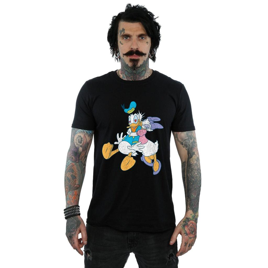 Disney Mens Donald And Daisy Duck Kiss T-Shirt