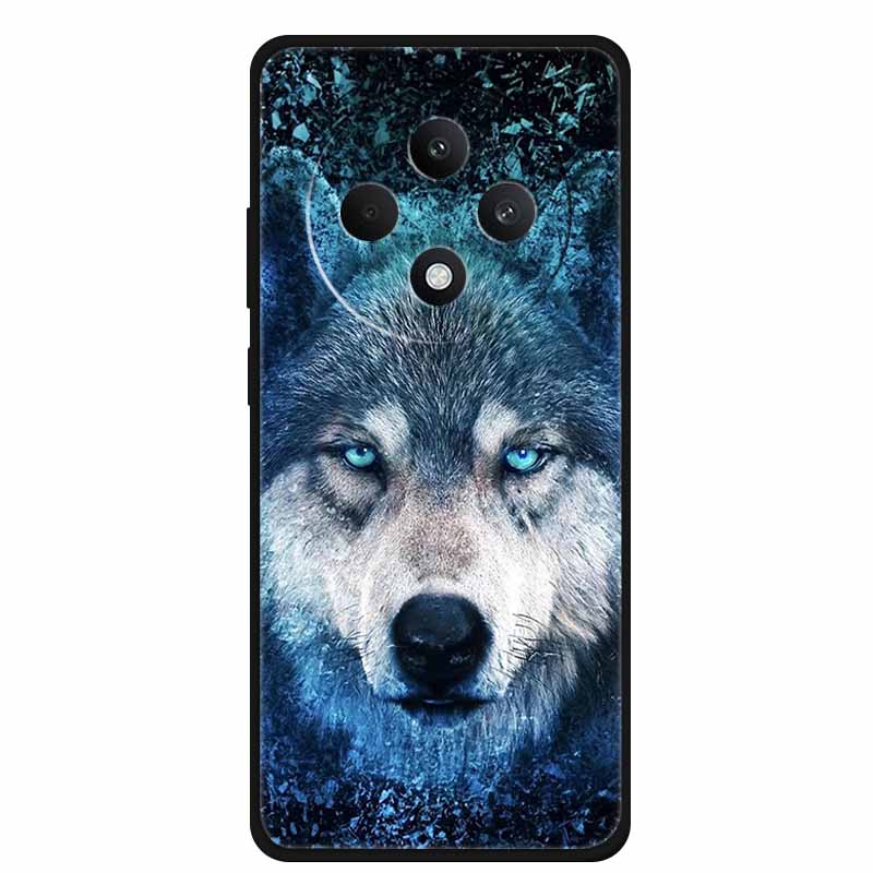 Soft Silicone Cover For Oppo Reno12 F 5G Case 12 F 4G Cartoon TPU Wolf Lion Phone Case For Oppo Reno12 FS Back Covers Capa Coque